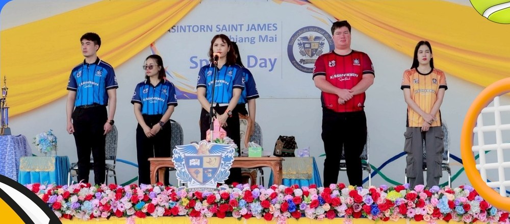 The KSJ community on stage at Sports Day 2025